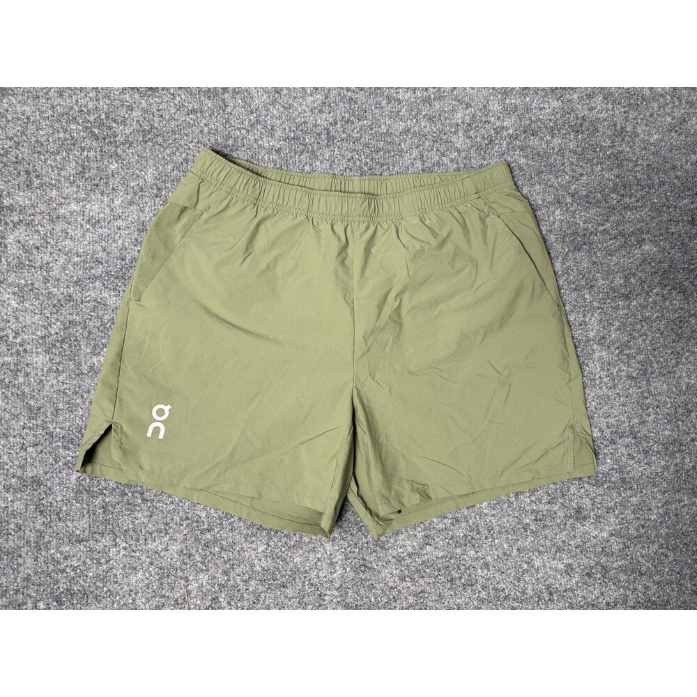 On Running Shorts Mens M Green Essential Lined Quick Dry Stretch Athletic